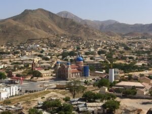 Keren Eritrea town view surrounded by mountains
